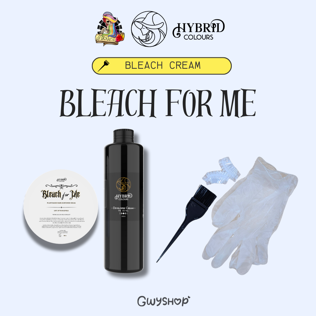 100g Bleach for Me - Plant-Based Hair Lightener Cream by Hybrid Colours