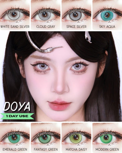 [Gwyshop] 1 DAY Lens Green Silver Gray DOYA Cosplay Vibrant Contact Lens