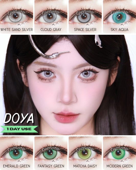 [Gwyshop] 1 DAY Lens Green Silver Gray DOYA Cosplay Vibrant Contact Lens