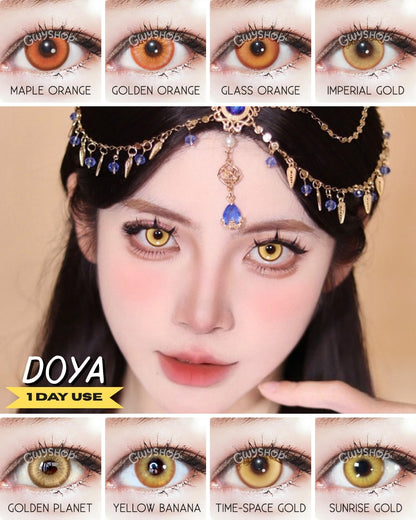 [Gwyshop] 1 DAY Lens Yellow Orange Gold DOYA Cosplay Vibrant Contact Lens