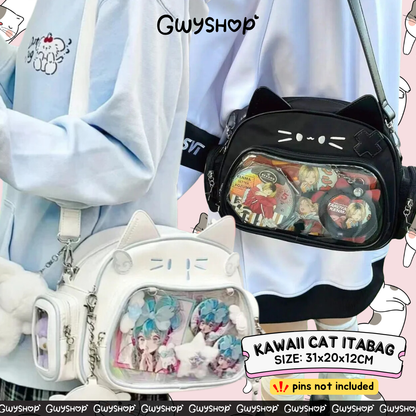 Kawaii Cat Itabag Backpack Crossbody Bag