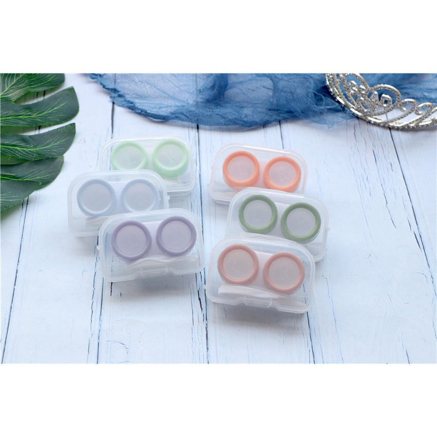 1 Pair Color Pastel Lens Case ☆ Contact Lens Travel Kit | Gwyshop