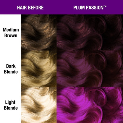Plum Passion ● Manic Panic  Semi-Permanent Red Violet Hair Dye - ilovetodye