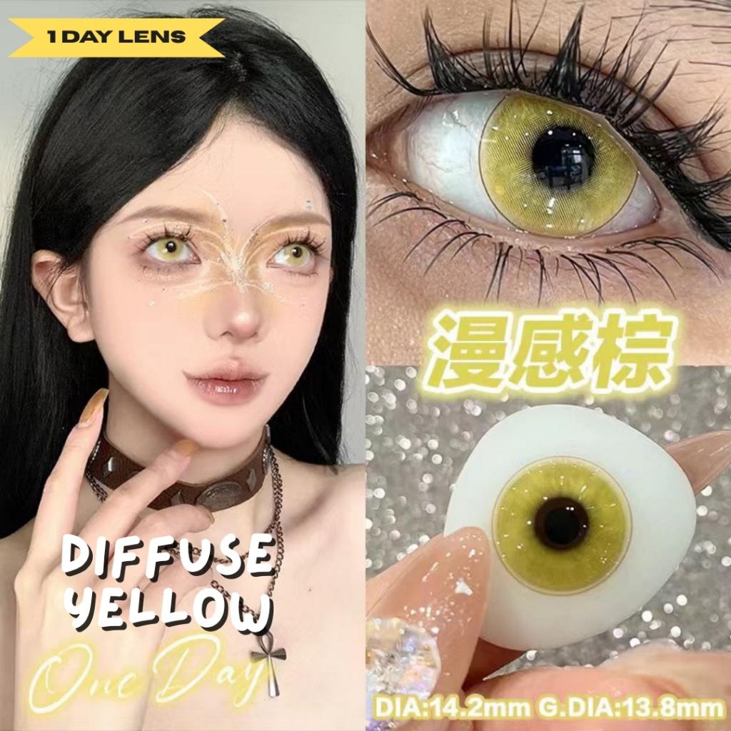YUKICON 1 DAY Lens YELLOW GOLD BROWN ORANGE Cosplay Vibrant Contact Lens
