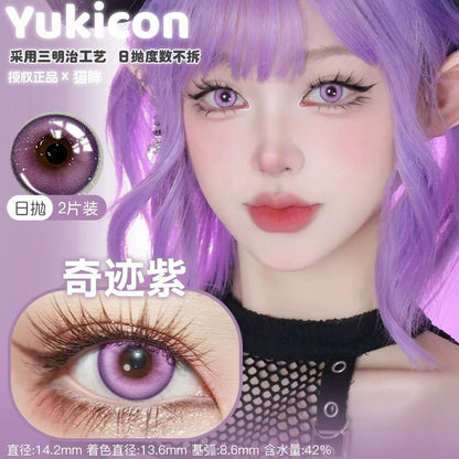 YUKICON 1 DAY PURPLE VIOLET Cosplay Vibrant Contact Lens