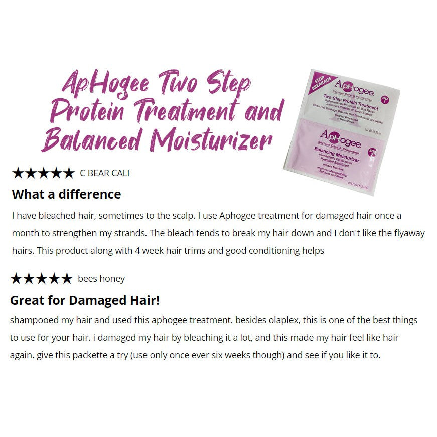 ApHogee Two Step Protein Treatment & Balanced Moisturizer Packette