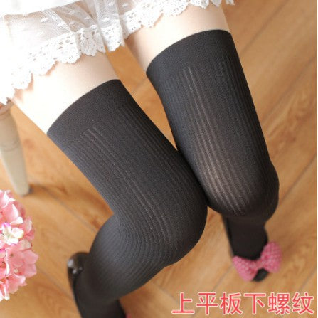 Black Thigh High Stockings