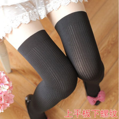 Black Thigh High Stockings