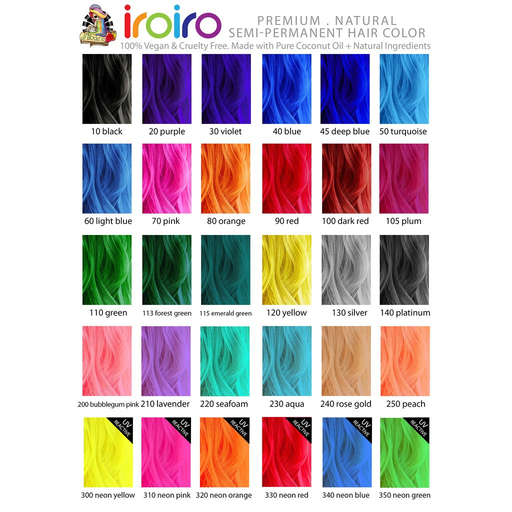 Iroiro 300 UV Reactive Neon Yellow SemiPermanent Hair Color