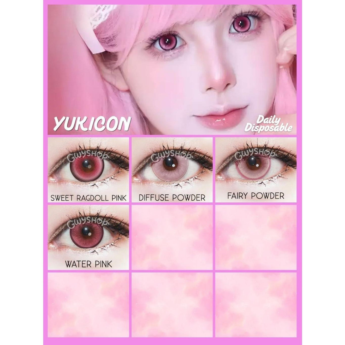 YUKICON 1 DAY RED PINK Cosplay Vibrant Contact Lens