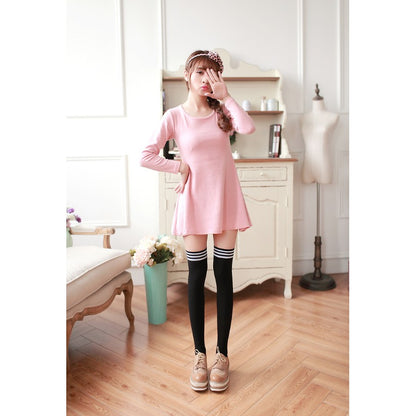 2 Lines - Black High Socks