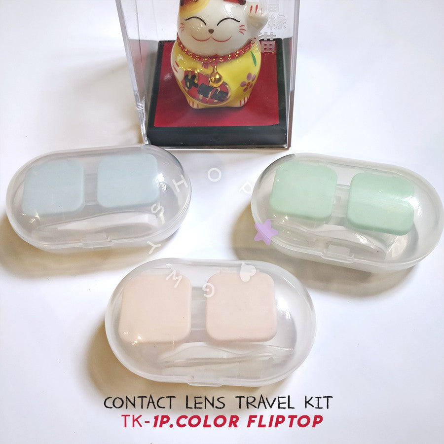 1 Pair Color Fliptop ☆ Contact Lens Travel Kit