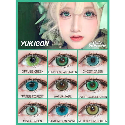 YUKICON 1 DAY Lens GREEN Cosplay Vibrant Contact Lens