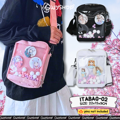Itabag 02 Crossbody Shoulder Messenger Bag for Anime Pins