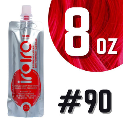 Iroiro 90 Red Natural Vegan Cruelty-Free Semi-Permanent Hair Color