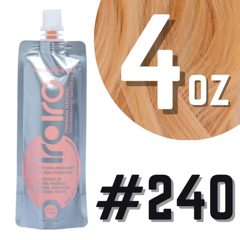 Iroiro 240 Rose Gold Pastel Vegan Cruelty-Free Semi-Permanent Hair Color