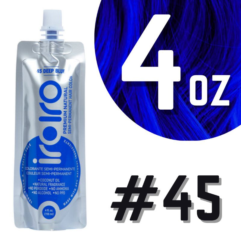 Iroiro 45 Deep Blue Natural Vegan Cruelty-Free Semi-Permanent Hair Color