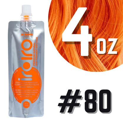 Iroiro 80 Orange Natural Vegan Cruelty-Free Semi-Permanent Hair Color