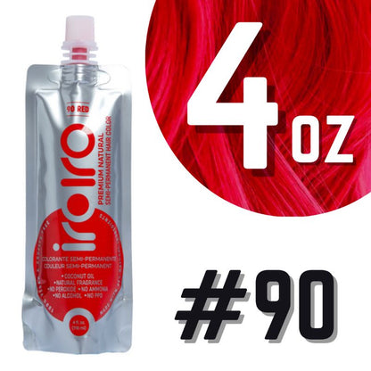 Iroiro 90 Red Natural Vegan Cruelty-Free Semi-Permanent Hair Color