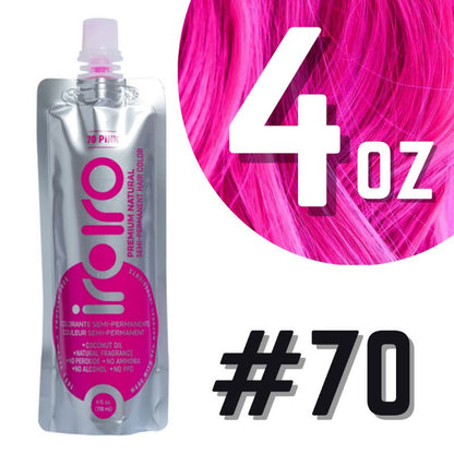 Iroiro 70 Pink Natural Vegan Cruelty-Free Semi-Permanent Hair Color