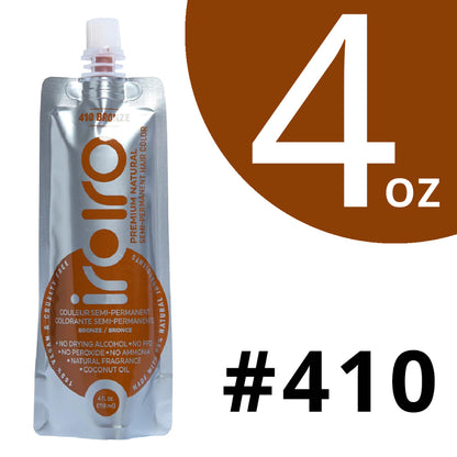 Iroiro 410 Bronze Natural Vegan Cruelty-Free Semi-Permanent Hair Color