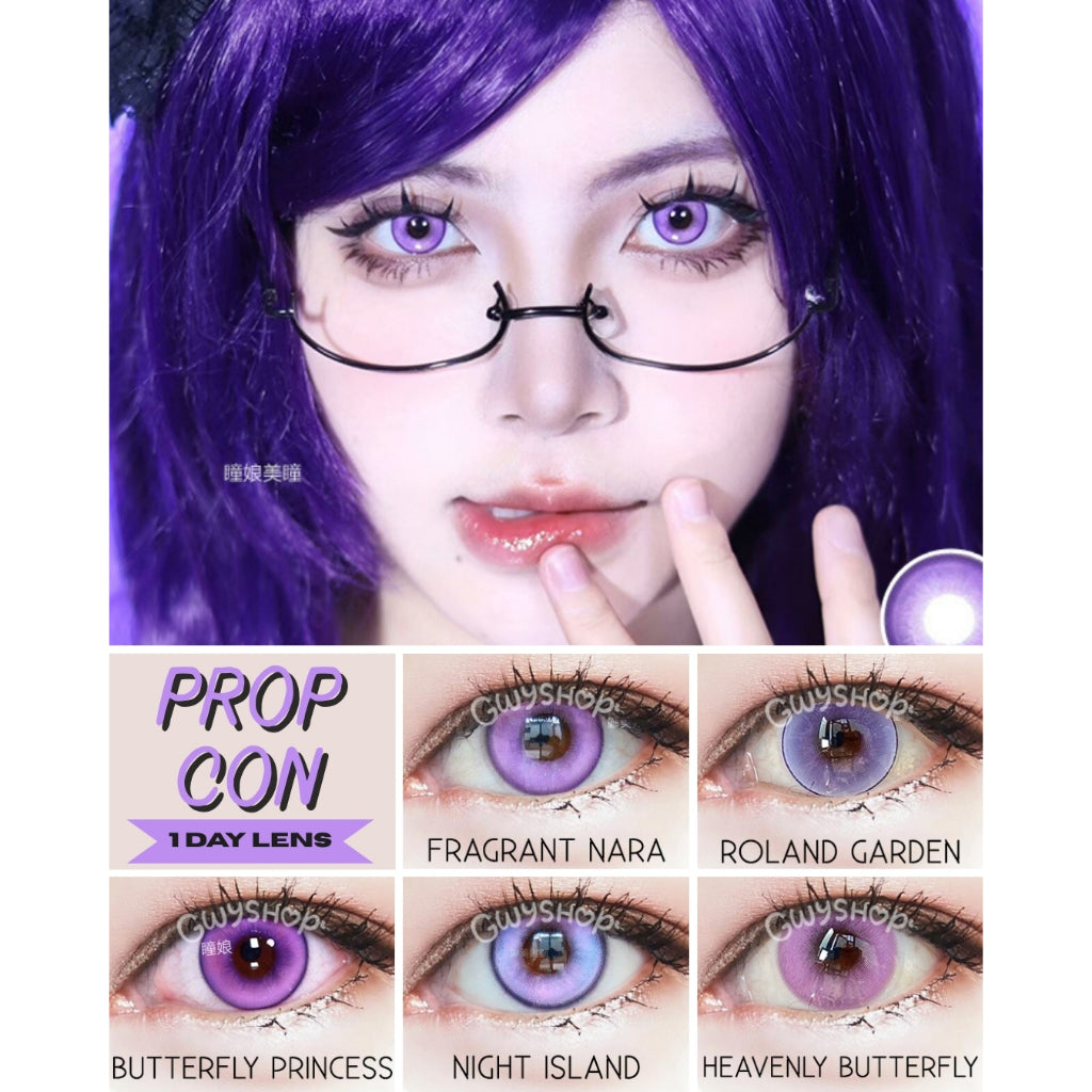 [Gwyshop] 1 DAY Lens Purple Violet PROPCON Cosplay Vibrant Contact Lens