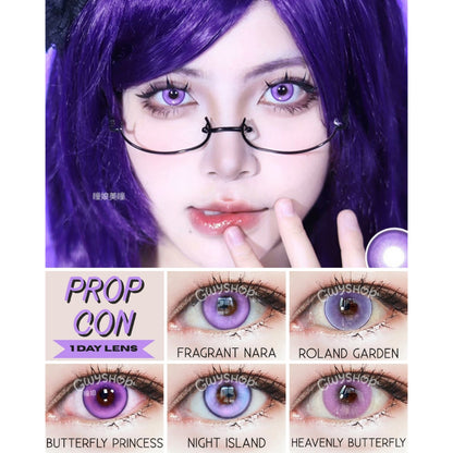 [Gwyshop] 1 DAY Lens Purple Violet PROPCON Cosplay Vibrant Contact Lens
