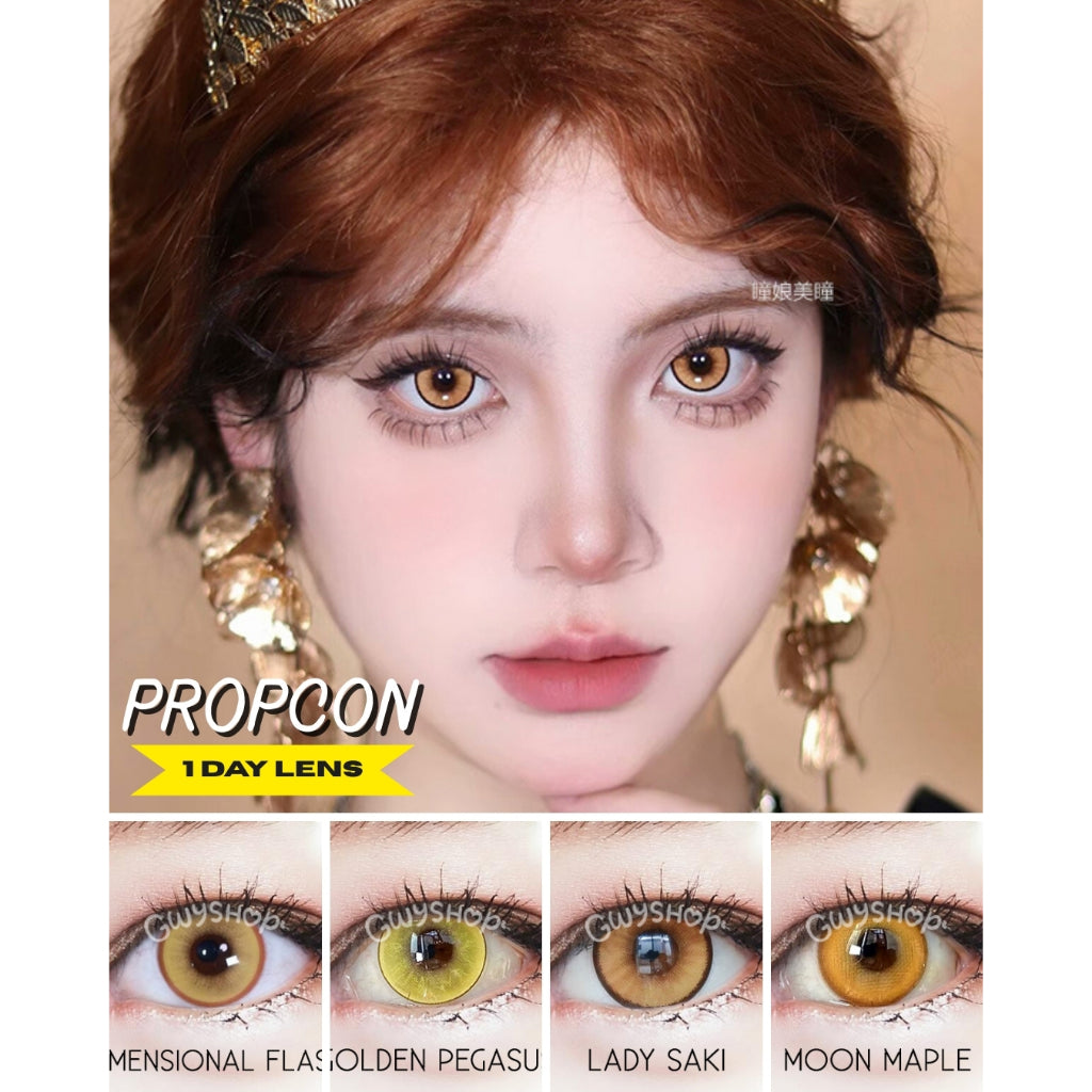 [Gwyshop] 1 DAY Lens Yellow Orange Gold Brown PROPCON Cosplay Vibrant Contact Lens