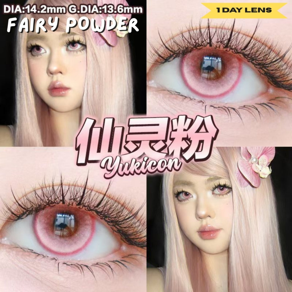 [Gwyshop] 1 DAY Lens Red Pink Powder YUKICON Cosplay Vibrant Contact Lens