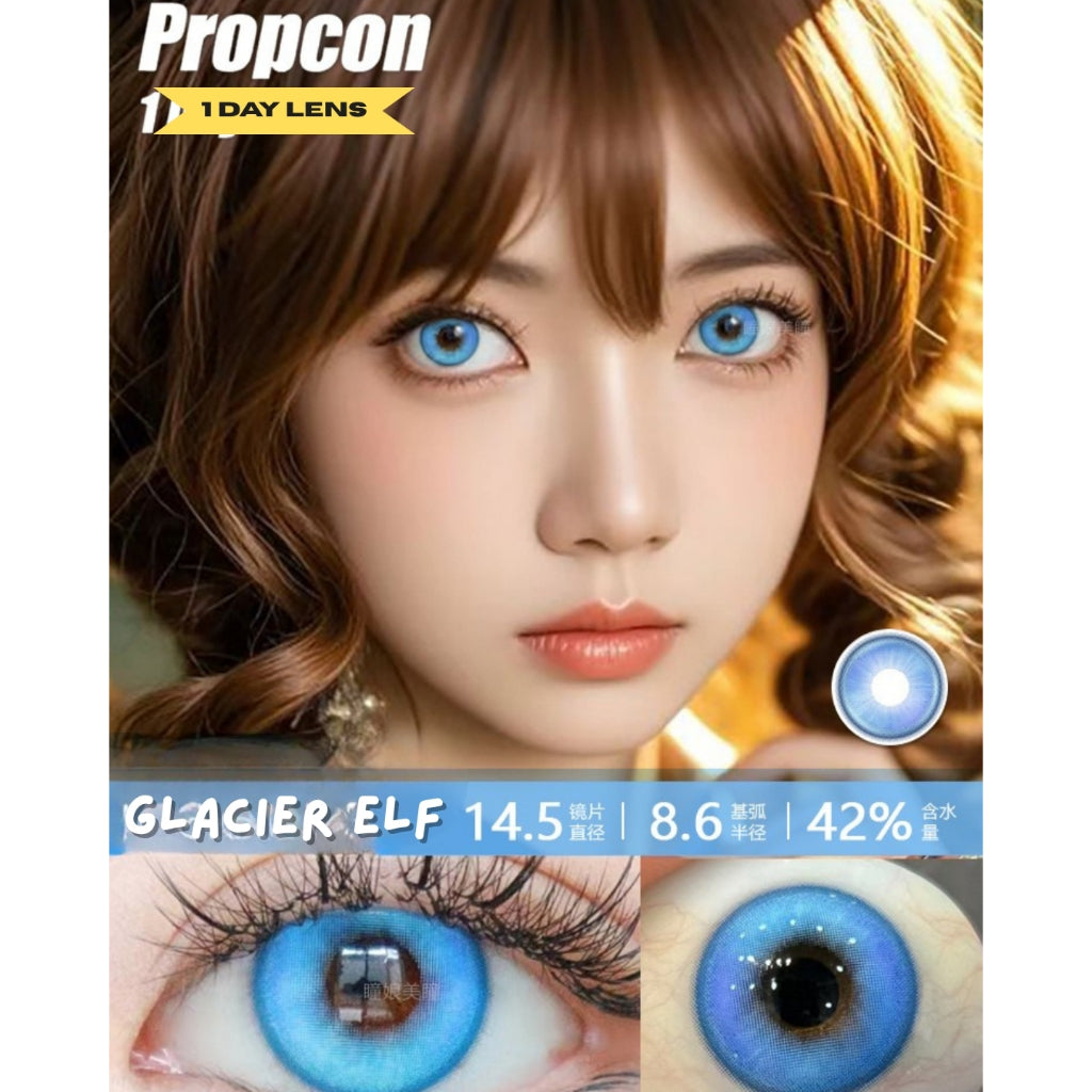 PROPCON Bue Aqua Cyan - 1 Day Use Lens Cosplay Vibrant Contact Lens