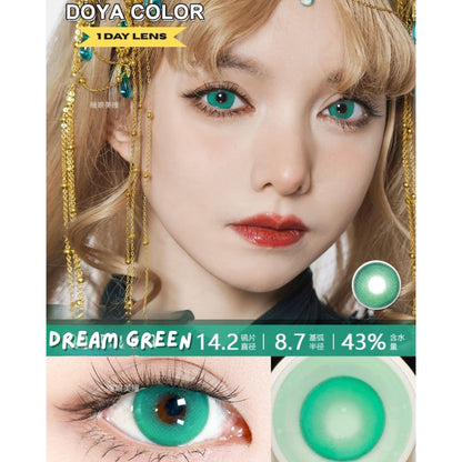 [Gwyshop] 1 DAY Lens Green Silver Gray DOYA Cosplay Vibrant Contact Lens