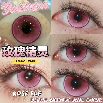 [Gwyshop] 1 DAY Lens Red Pink Powder YUKICON Cosplay Vibrant Contact Lens