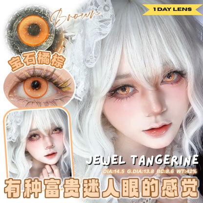 [Gwyshop] 1 DAY Lens Yellow Orange Gold YUKICON Cosplay Vibrant Contact Lens