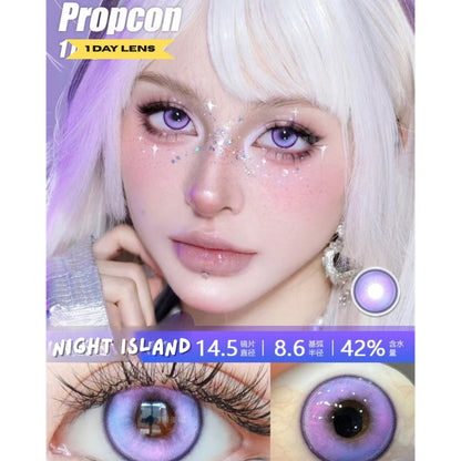 [Gwyshop] 1 DAY Lens Purple Violet PROPCON Cosplay Vibrant Contact Lens