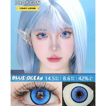 [Gwyshop] 1 DAY Lens Blue PROPCON Cosplay Vibrant Contact Lens