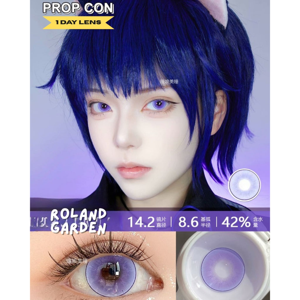 [Gwyshop] 1 DAY Lens Purple Violet PROPCON Cosplay Vibrant Contact Lens