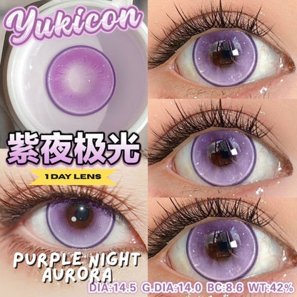 [Gwyshop] 1 DAY Lens Blue Purple Violet YUKICON Cosplay Vibrant Contact Lens
