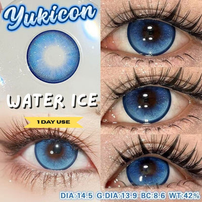 YUKICON Bue Aqua Cyan - 1 Day Use Lens Cosplay Vibrant Contact Lens