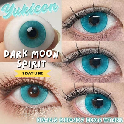 YUKICON Green Gray Silver - 1 Day Use Lens Cosplay Vibrant Contact Lens