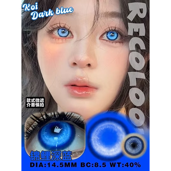 RECOLOOK Koi Deep Blue - 1 Day Use Lens Cosplay Vibrant Contact Lens