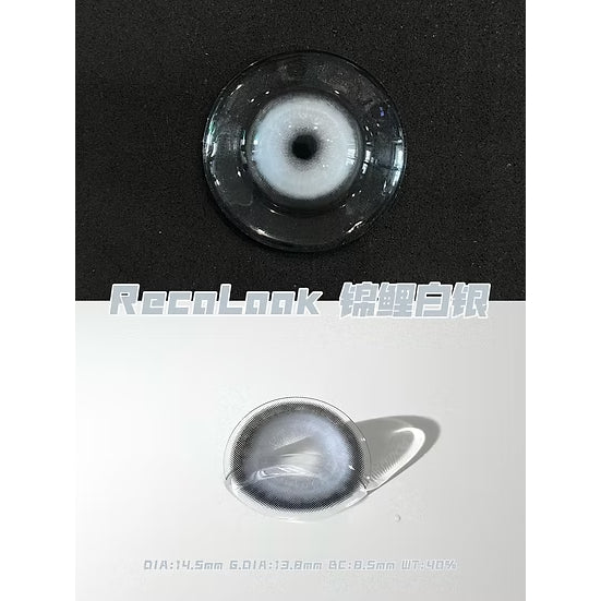 RECOLOOK Koi Silver Gray - 1 Day Use Lens Cosplay Vibrant Contact Lens