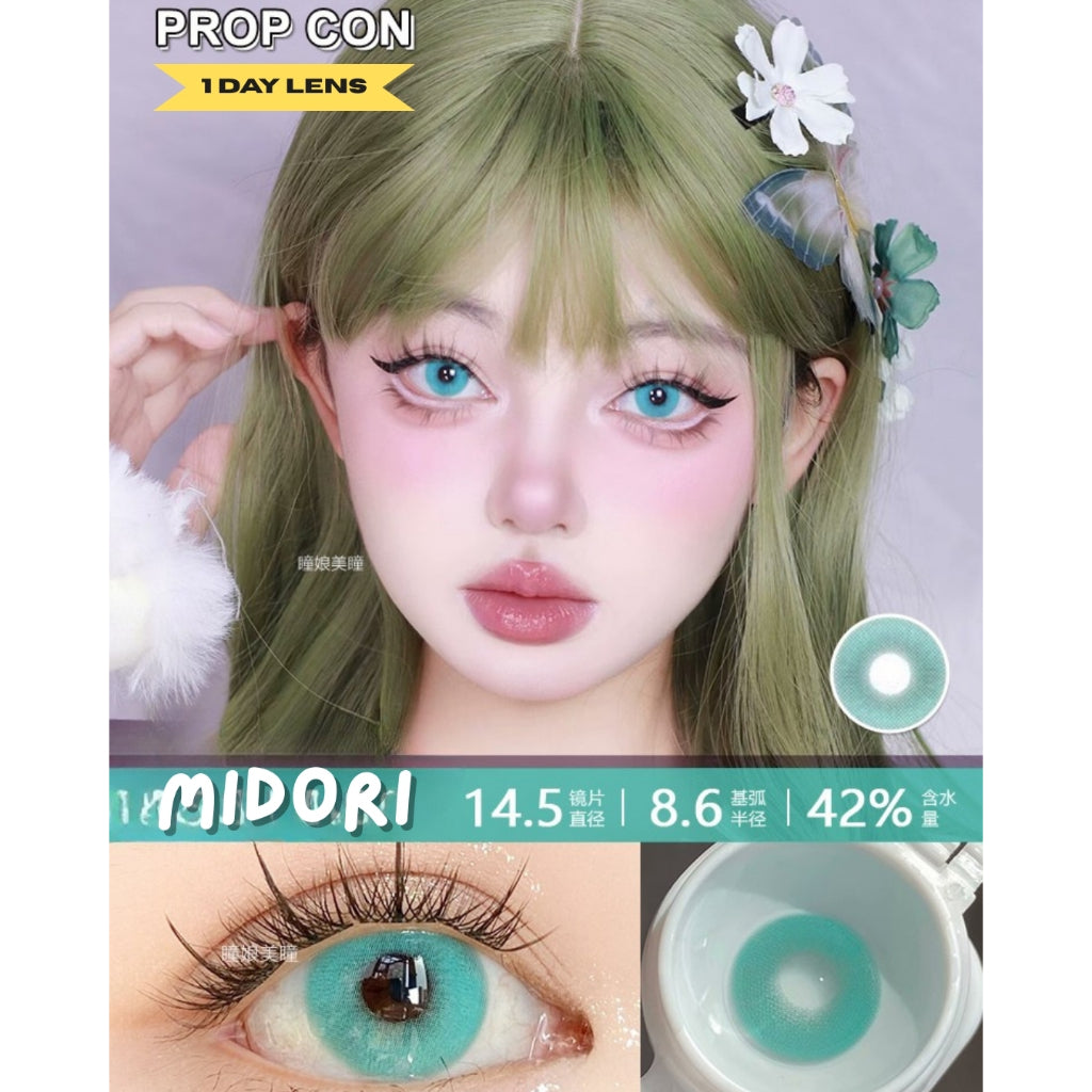 PROPCON Green Gray Silver - 1 Day Use Lens Cosplay Vibrant Contact Lens