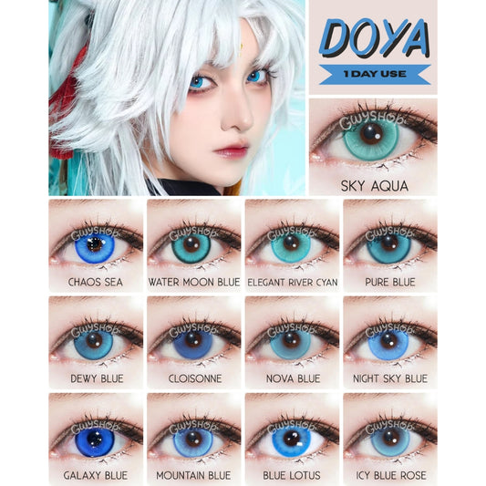 DOYA Bue Aqua Cyan - 1 Day Use Lens Cosplay Vibrant Contact Lens