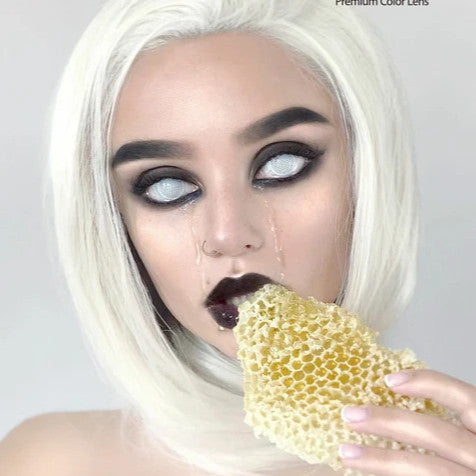 1 Day Use White Yellow Red Lens Cosplay Halloween Contact Lens