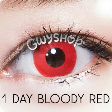 1 Day Use White Yellow Red Lens Cosplay Halloween Contact Lens