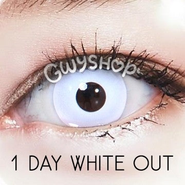 1 Day Use White Yellow Red Lens Cosplay Halloween Contact Lens